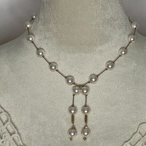 Bead of The Soul crystal pearl lariat